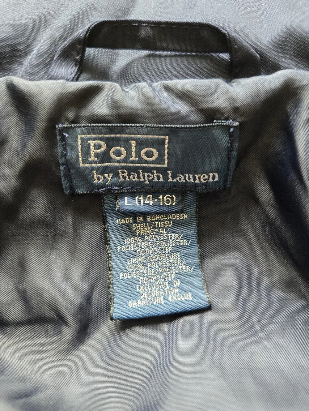 Polo Ralph Lauren Soft Shell Jacket Kids L(14-16) Blue Full Zip